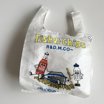 R&amp;D.M.Co- steel linen fish &amp; chips take away bag
