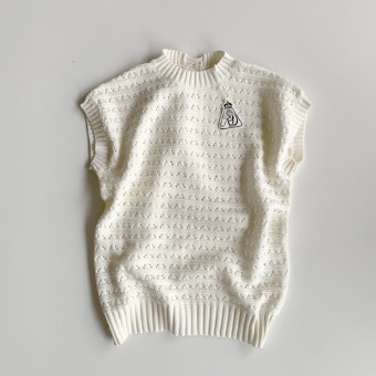 R&amp;D.M.CO- open work knitting no sleeve