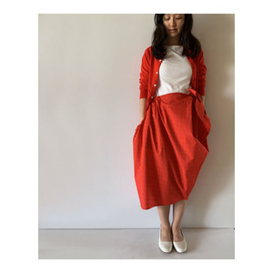 R&amp;D.M.Co- T/C tie skirt(red)